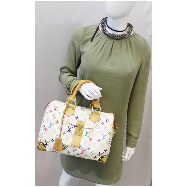 LOUIS VUITTON Speedy 30 Monogram Multicolor Satchel Bag