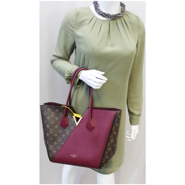 LOUIS VUITTON Kimono Monogram Calfskin Tote Bag Aurore-US