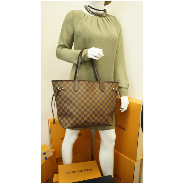 Louis Vuitton Neverfull MM Damier Ebene Tote Bag Brown for women