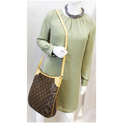 LOUIS VUITTON Odeon MM Monogram Canvas Shoulder Bag Brown-US