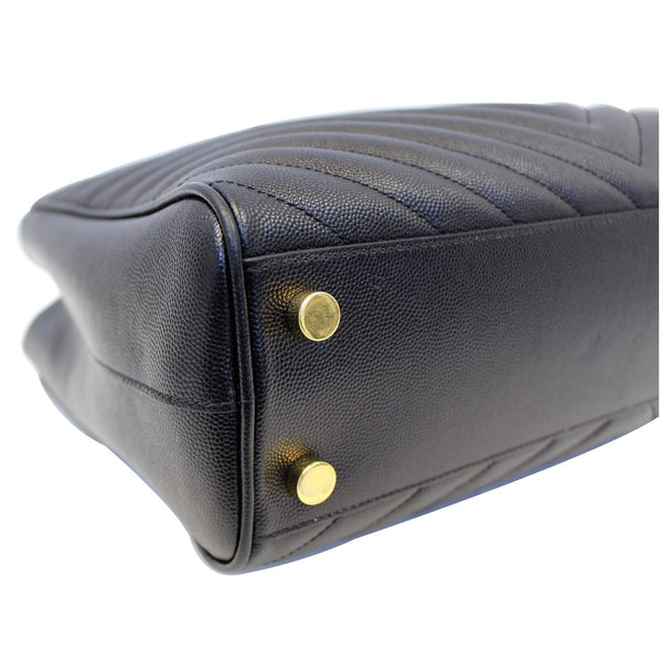 YVES SAINT LAURENT Matelasse Chevron Large Monogram Shopper Bag Black-US