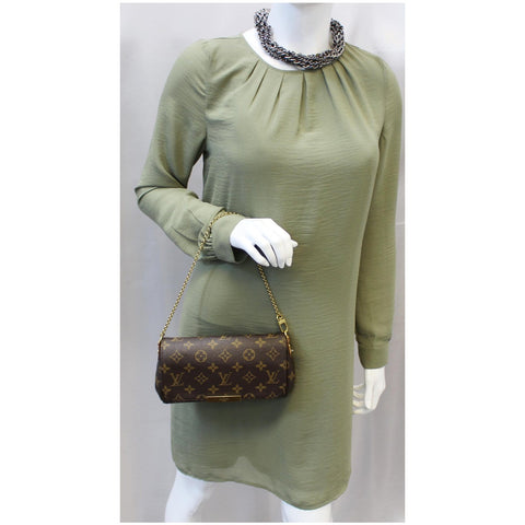 LOUIS VUITTON Favorite PM Monogram Canvas Crossbody Bag Brown-US