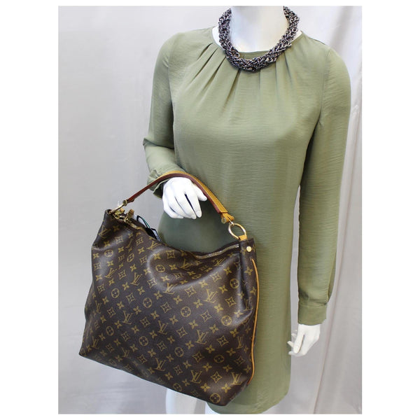LOUIS VUITTON Sully MM Monogram Canvas Shoulder Bag-US