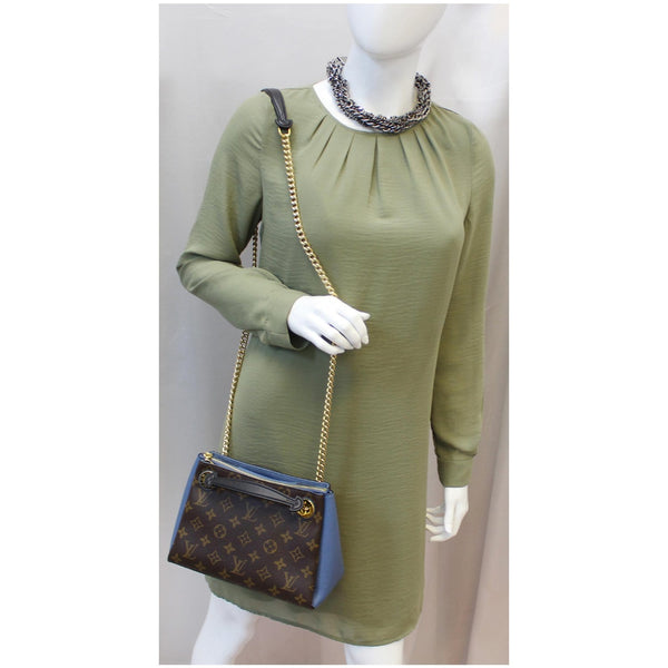 LOUIS VUITTON Surene BB Mnogram Canvas Shoulder Bag Bleu Jean-US