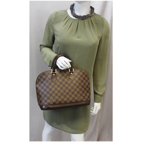 Louis Vuitton Alma PM Damier Ebene Hand bag Brown