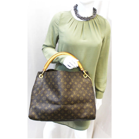LOUIS VUITTON Artsy MM Monogram Canvas Shoulder Bag Brown-US