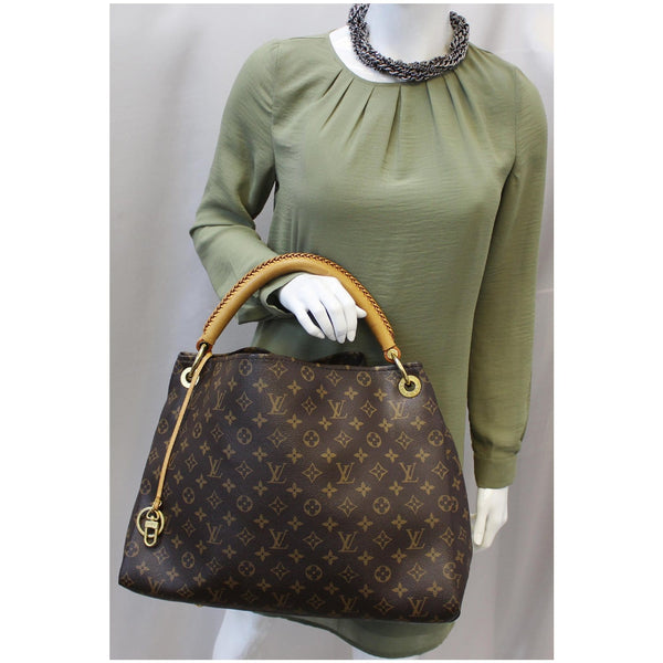 LOUIS VUITTON Artsy MM Monogram Canvas Shoulder Bag Brown-US