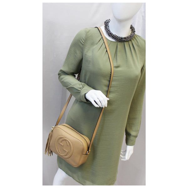 GUCCI Soho Disco Pebbled Leather Small Crossbody Bag-US