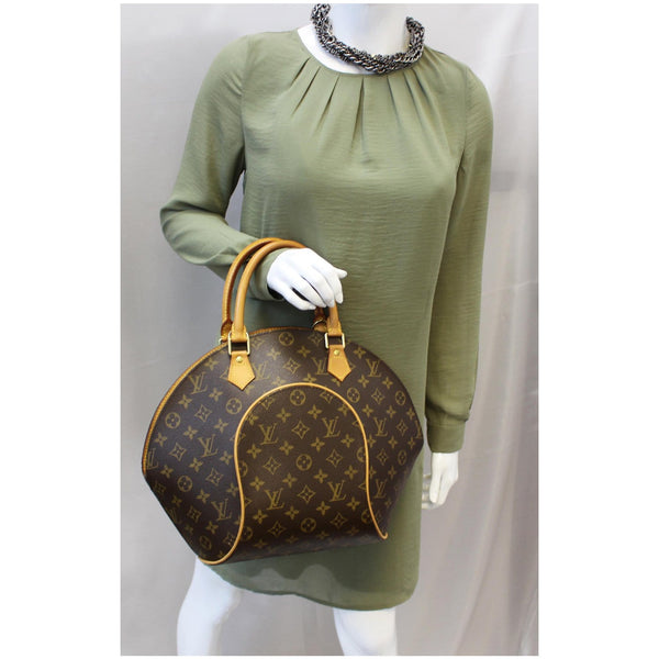 LOUIS VUITTON Ellipse MM Monogram Canvas Satchel Bag Brown-US