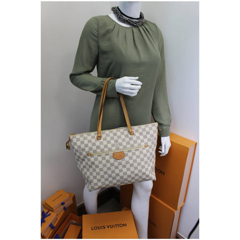 Louis Vuitton Iena MM Damier Azur HandBag by DDH