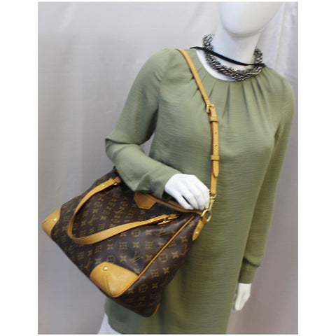 LOUIS VUITTON Estrela MM Monogram Canvas Shoulder Bag Brown