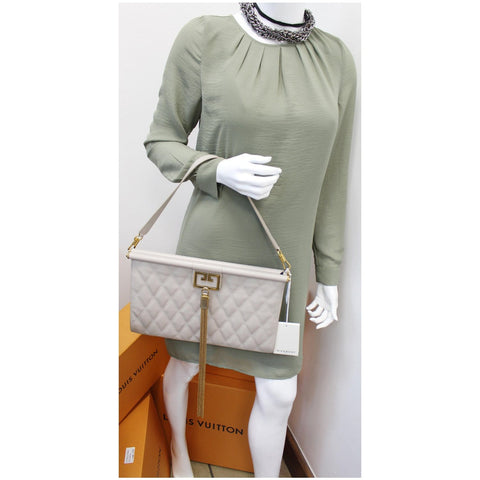 GIVENCHY Large Gem Goatskin Shoulder Bag Galet