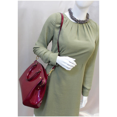 LOUIS VUITTON Brea MM NM Monogram Vernis Shoulder Bag Magenta-US