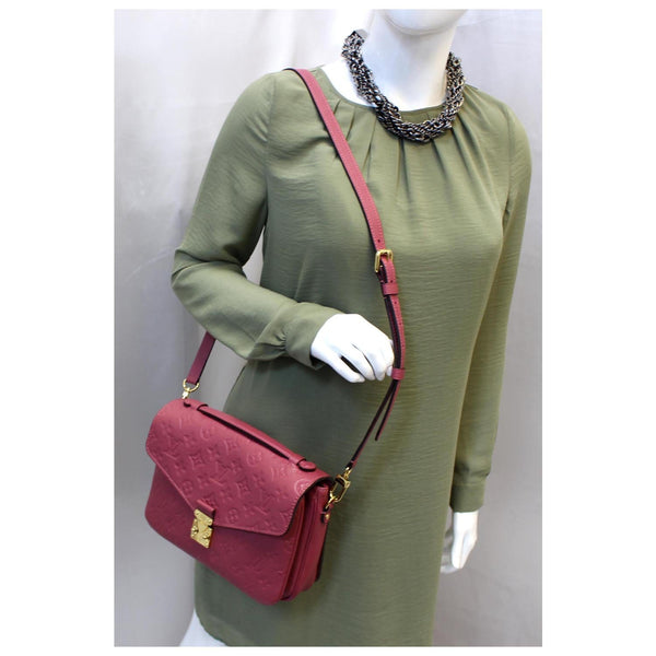 LOUIS VUITTON Metis Pochette Monogram Empreinte Crossbody Bag Pink-US