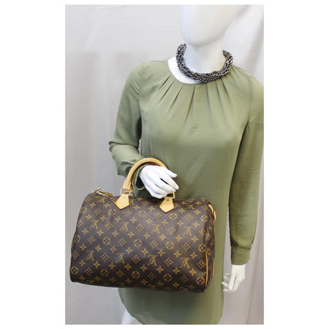 LOUIS VUITTON Speedy 35 Bandouliere Monogram Canvas Satchel Bag