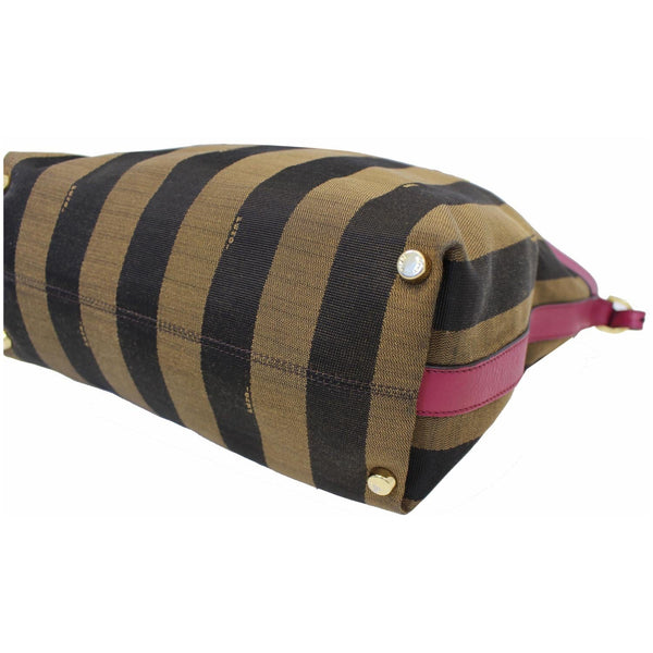 Fendi Tobacco Pequin Stripe Canvas Large - right side view