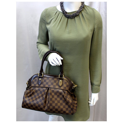 LOUIS VUITTON Trevi PM Damier Ebene Brown Shoulder Bag-US