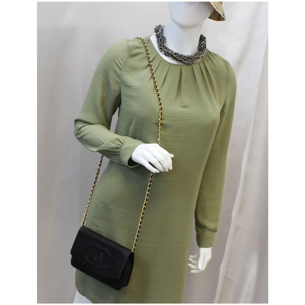 CHANEL Timeless WOC Caviar Leather Clutch Crossbody Bag Black-US