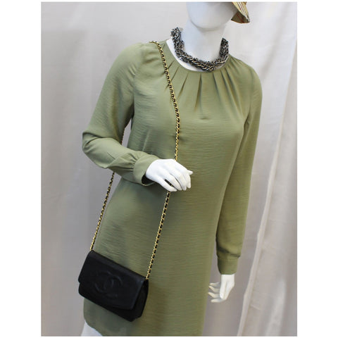 CHANEL Timeless WOC Caviar Leather Clutch Crossbody Bag Black-US