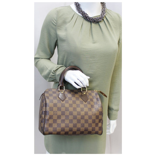LOUIS VUITTON Speedy 25 Damier Ebene Satchel Bag