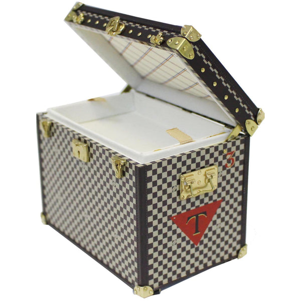 Lid style Lv Mini Malle Chapeaux Damier Jewelry Box