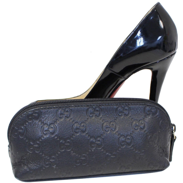 GUCCI Guccissima Cosmetic Case Bag Black 272367