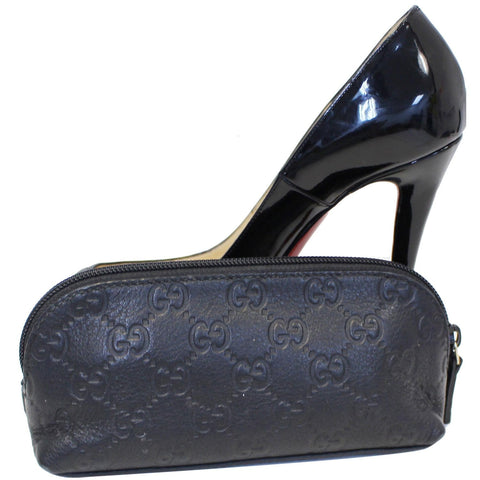 GUCCI Guccissima Cosmetic Case Bag Black 272367