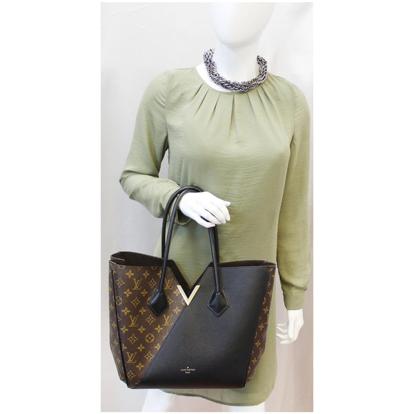 LOUIS VUITTON Kimono Monogram Calfskin Tote Bag Black
