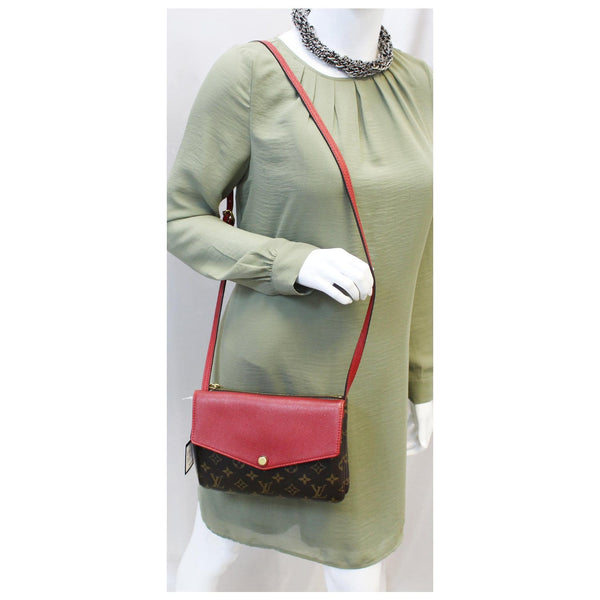 LOUIS VUITTON Monogram Twice Pochette Cerise Cherry Crossbody Bag