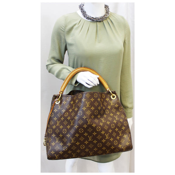 LOUIS VUITTON Artsy MM Monogram Canvas Shoulder Bag Brown-US