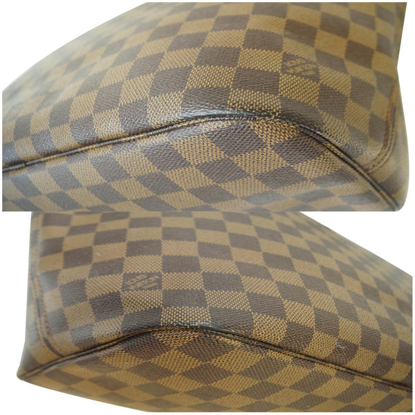 LV Neverfull MM Damier Ebene Bag tote shoulder bag corner view