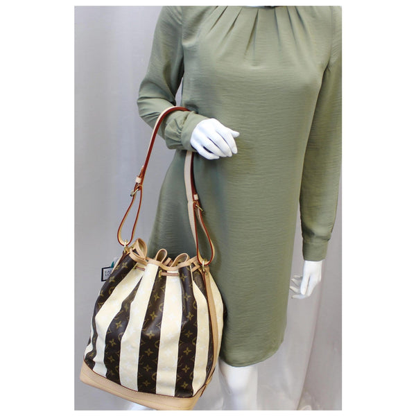 LOUIS VUITTON Noe Large Monogram Rayure Shoulder Bag-US