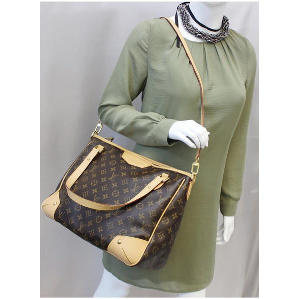 LOUIS VUITTON Estrela MM Monogram Canvas Shoulder Bag Brown