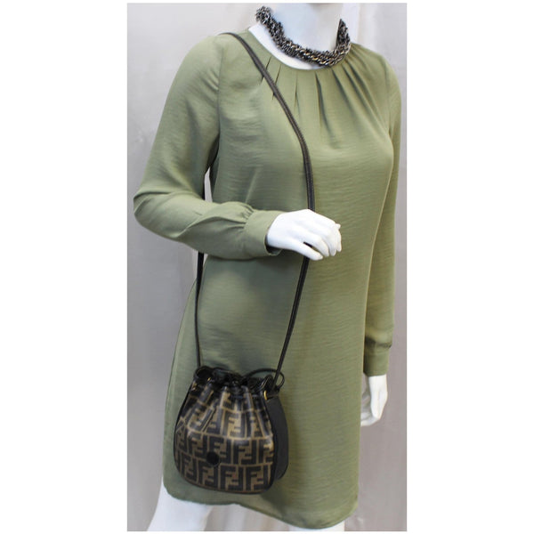 FENDI Drawstring Bucket Crossbody Bag Brown-US