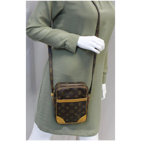 LOUIS VUITTON Danube Monogram Canvas Crossbody Bag Brown-US
