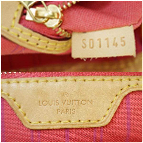 LOUIS VUITTON Delightful MM Damier Azur Hobo Shoulder Bag White