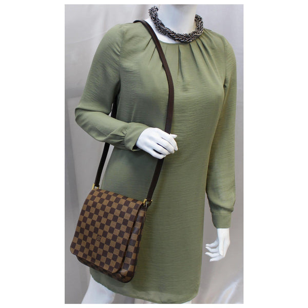 LOUIS VUITTON Musette Salsa Damier Ebene Crossbody Bag Brown-US