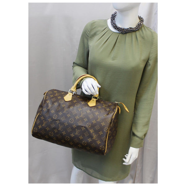 Louis Vuitton Speedy 35 - Lv Monogram Canvas Satchel Bag- shop