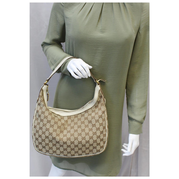Gucci Charmy GG Canvas Hobo Bag Beige - Gucci Handbags