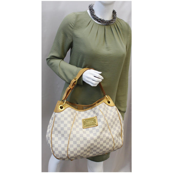 LOUIS VUITTON Galliera PM Damier Azur Shoulder Bag White-US