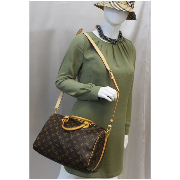 Louis Vuitton Speedy 30 Bandouliere Monogram Shoulder Bag brown