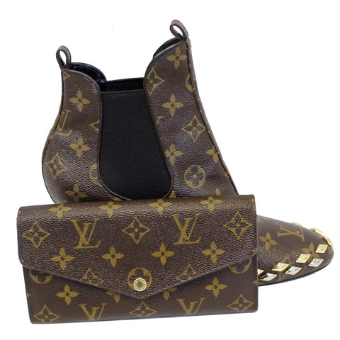 LOUIS VUITTON Sarah NM Monogram Canvas Wallet Brown-US