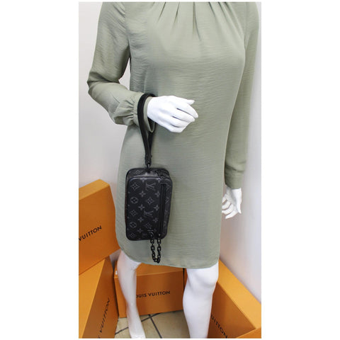 Louis Vuitton Pochette Volga Clutch Bag Black for Women