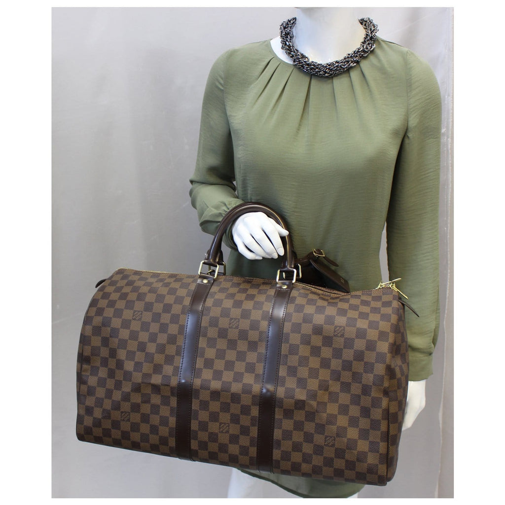 Louis Vuitton 2006 pre-owned Damier Ebène Keepall 50 Travel Bag