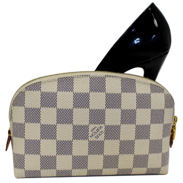 LOUIS VUITTON Damier Azur Cosmetic Pouch White-US