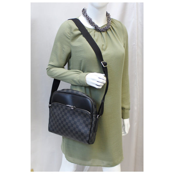 LV Dayton Reporter PM Damier Graphite Shoulder Bag