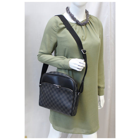 LV Dayton Reporter PM Damier Graphite Shoulder Bag