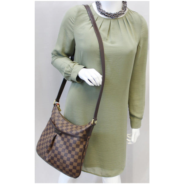 LOUIS VUITTON Bloomsbury PM Damier Ebene Crossbody Bag Brown