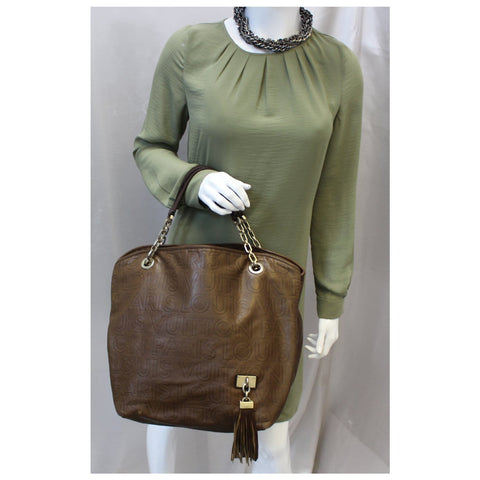 LOUIS VUITTON Paris Souple Whisper GM Monogram Satchel Bag Brown-US