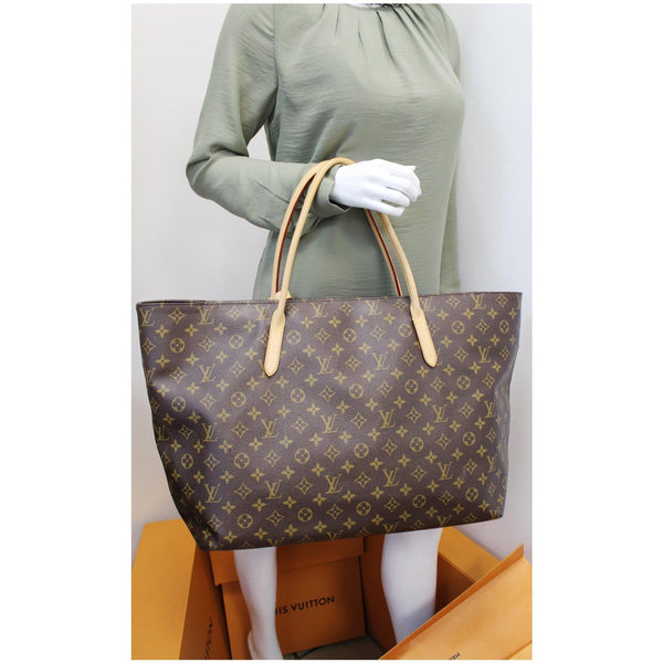 LOUIS VUITTON Raspail GM Monogram Canvas Shoulder Bag Brown